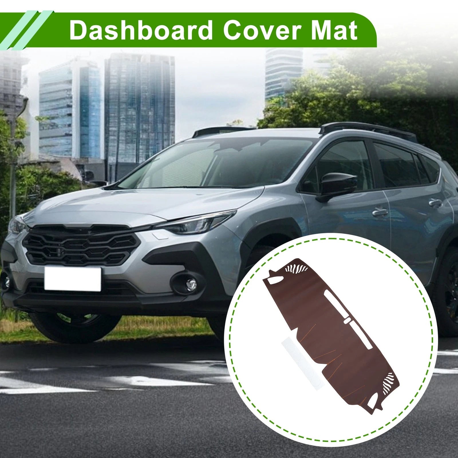 Dashboard Cover for Subaru Crosstrek 2024 Dash Cover Mat Carpet Brown