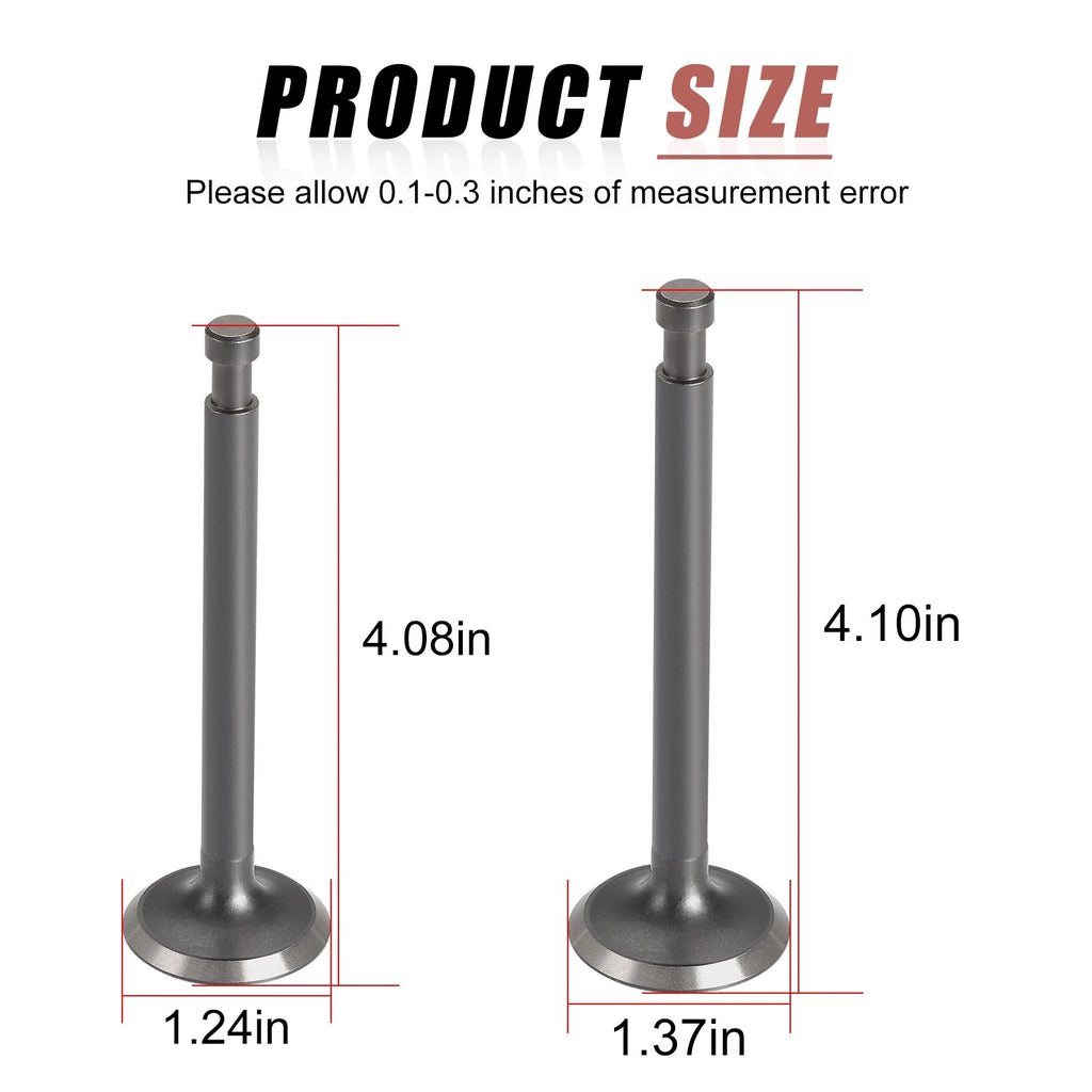 Set of 2 Exhaust Intake Valves for Club Car Golf Cart 341cc (1984–1991) 1012513 1012514