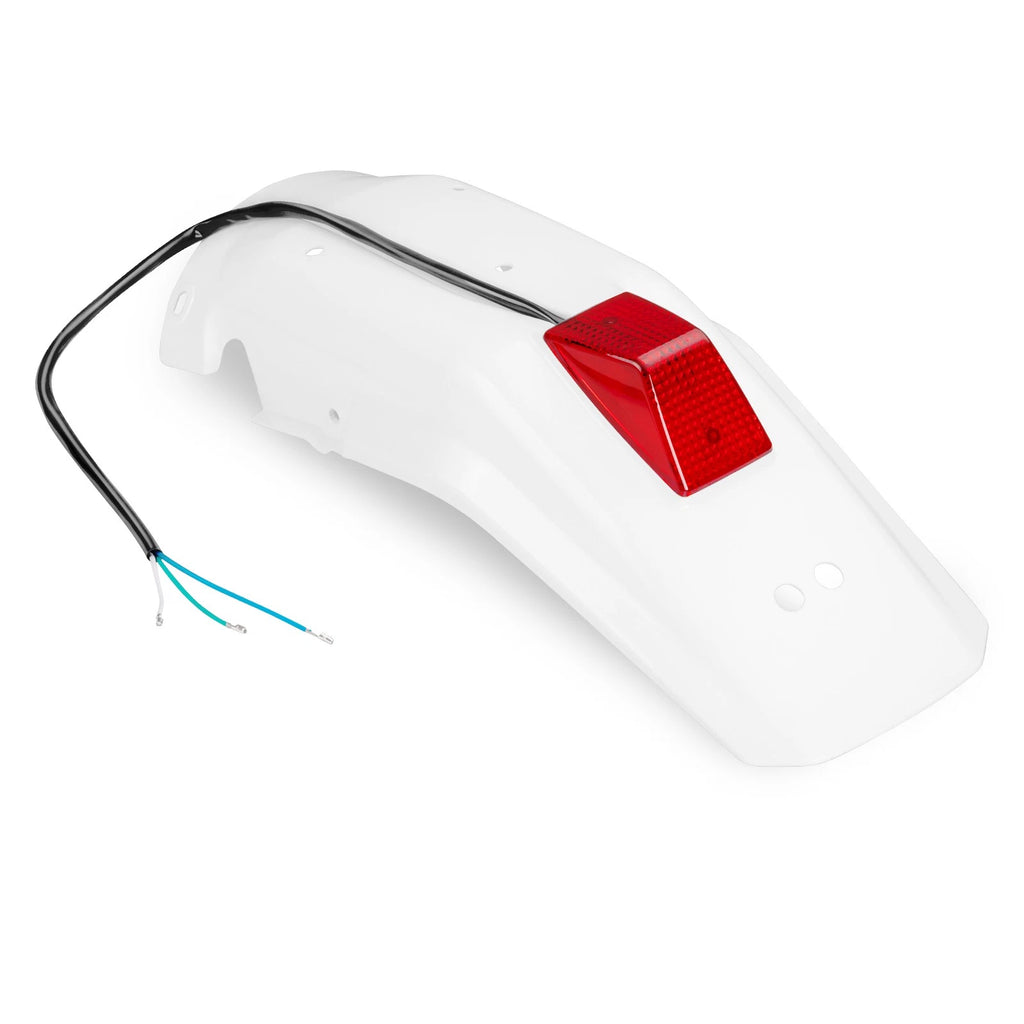 White Rear Fender & Taillight for Honda XR250R XR600R XR650L XR350R XR250L (1985–2024)