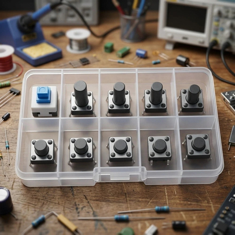 Push Button Tactile Switch Kit for Multiple Applications (180 Pieces)