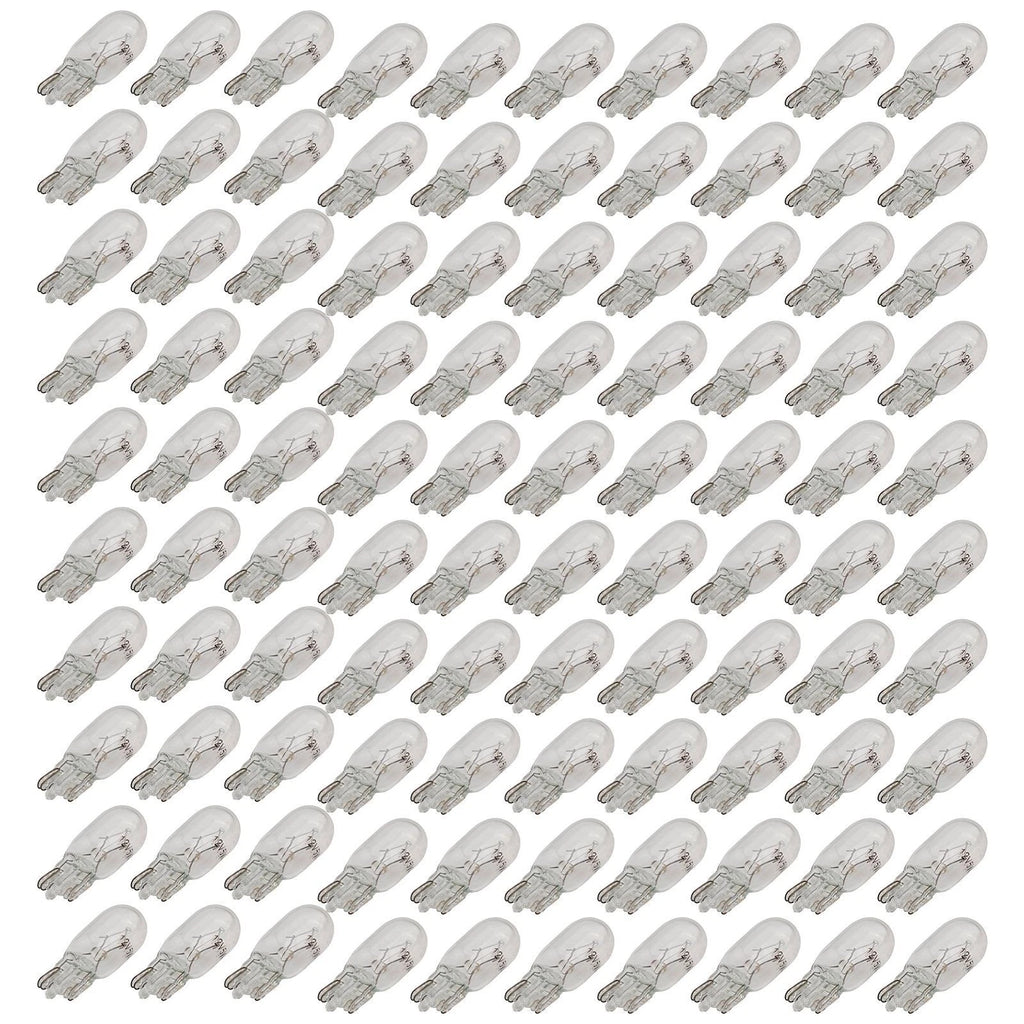 100PCS T10 Wedge Base Incandescent Light Bulbs Compatible with 194
