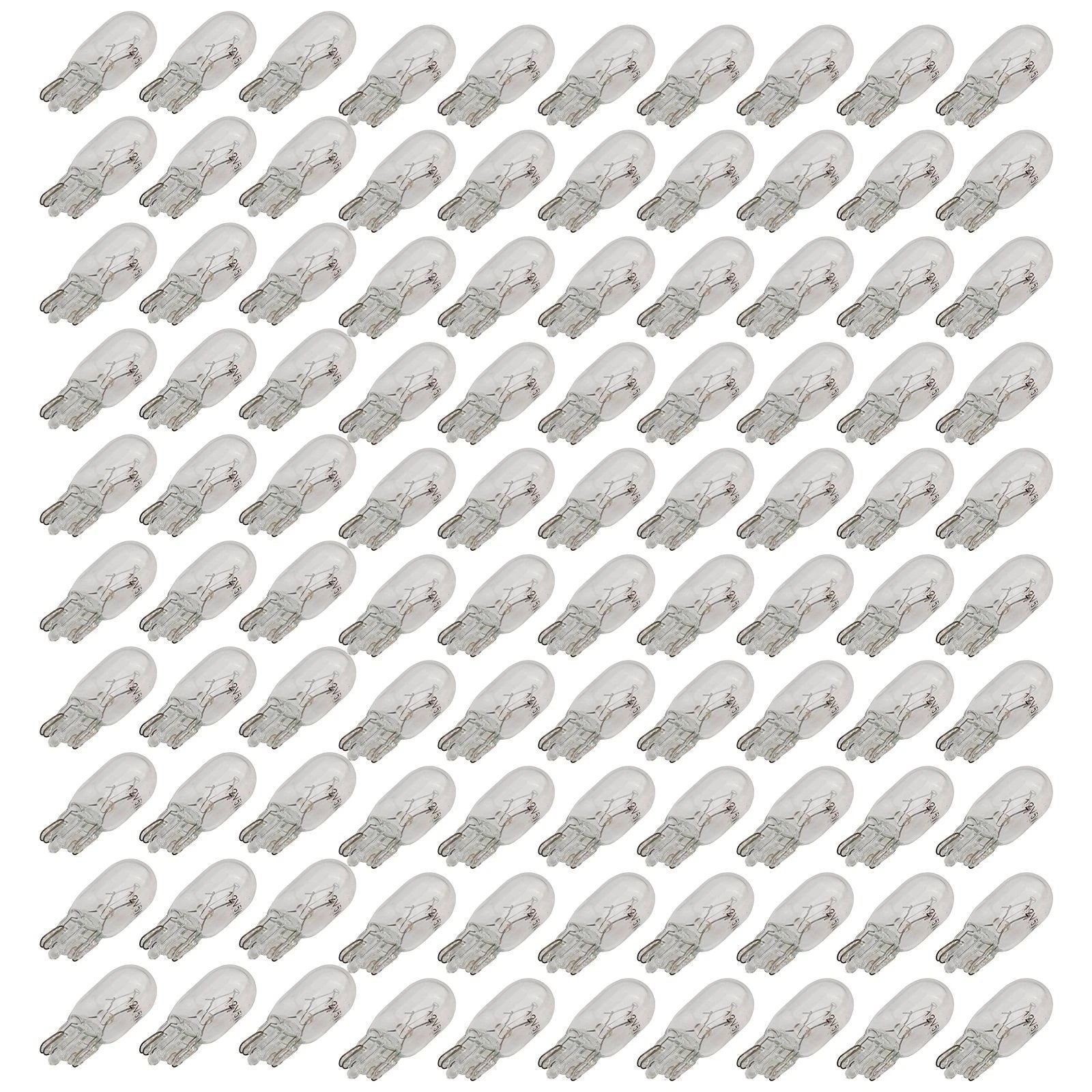100PCS T10 Wedge Base Incandescent Light Bulbs Compatible with 194