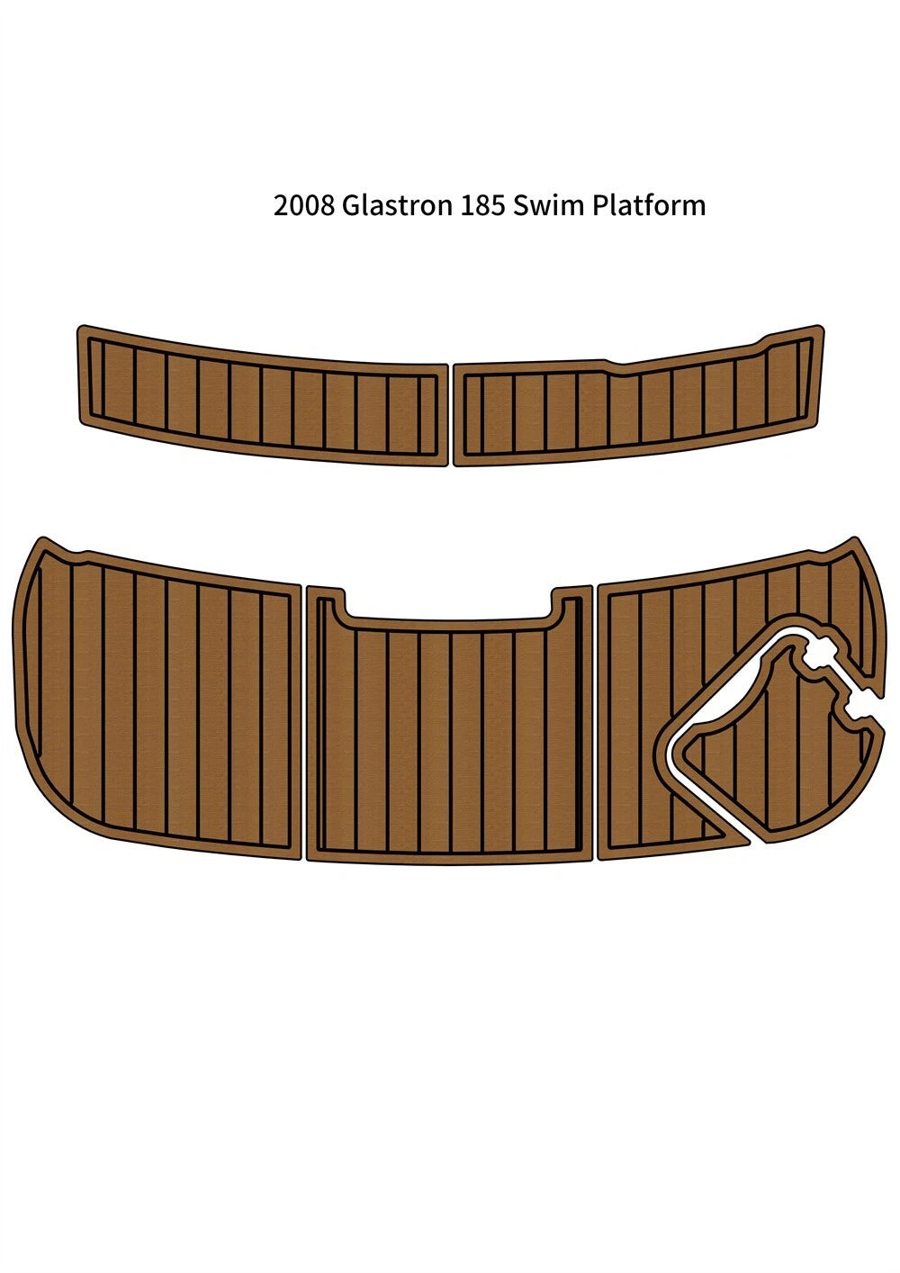 Swim Platform Step Pad for Glastron 185 (2008) - EVA Foam Teak Decking