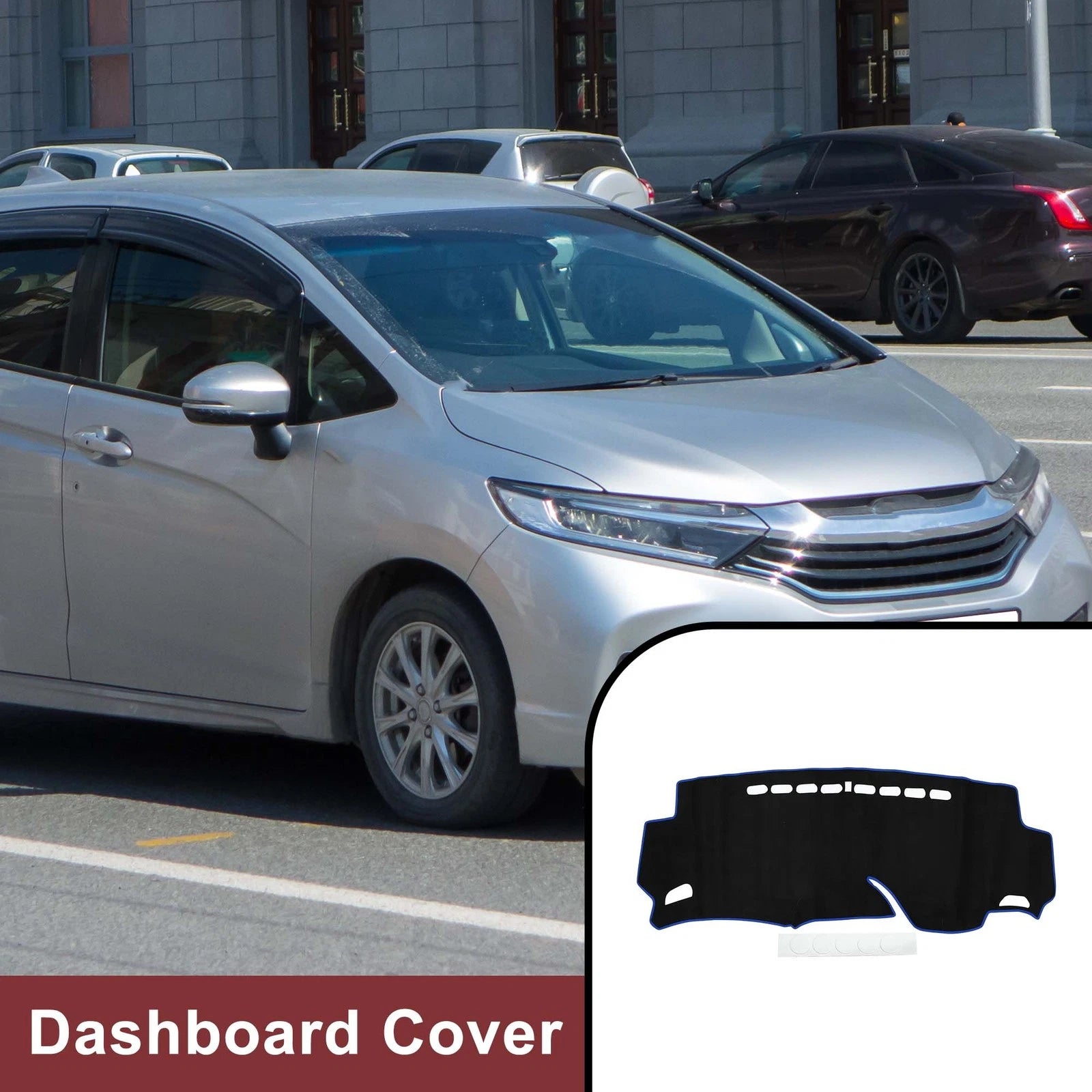 Dashboard Cover Mat for Honda Shuttle (2015–2024) Black Blue Sun Protector