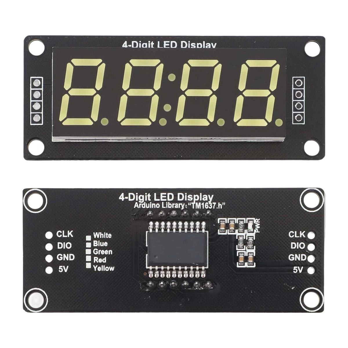 TM1637 RGB 4-Bit Digital LED Clock Tube Display for Arduino
