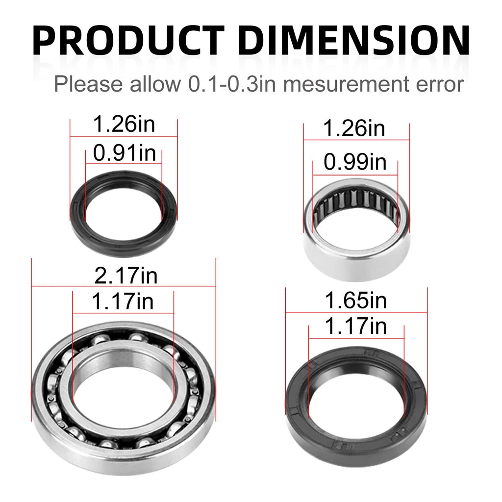 Front Differential Bearing & Seal Kit for Polaris Sportsman 400 450 500 700 800 (2000–2014)