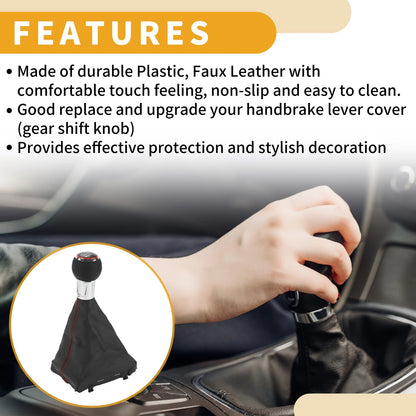 6 Speed Gear Shift Knob with Boot Dust Cover for Audi A3 (2008–2013)