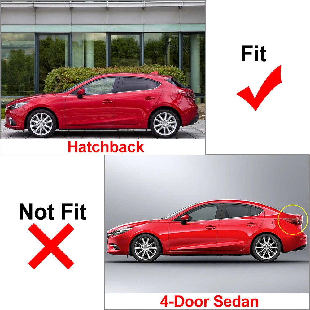 Mud Flaps Splash Guards for Mazda 3 Axela 5-Door Hatchback (2014–2018)