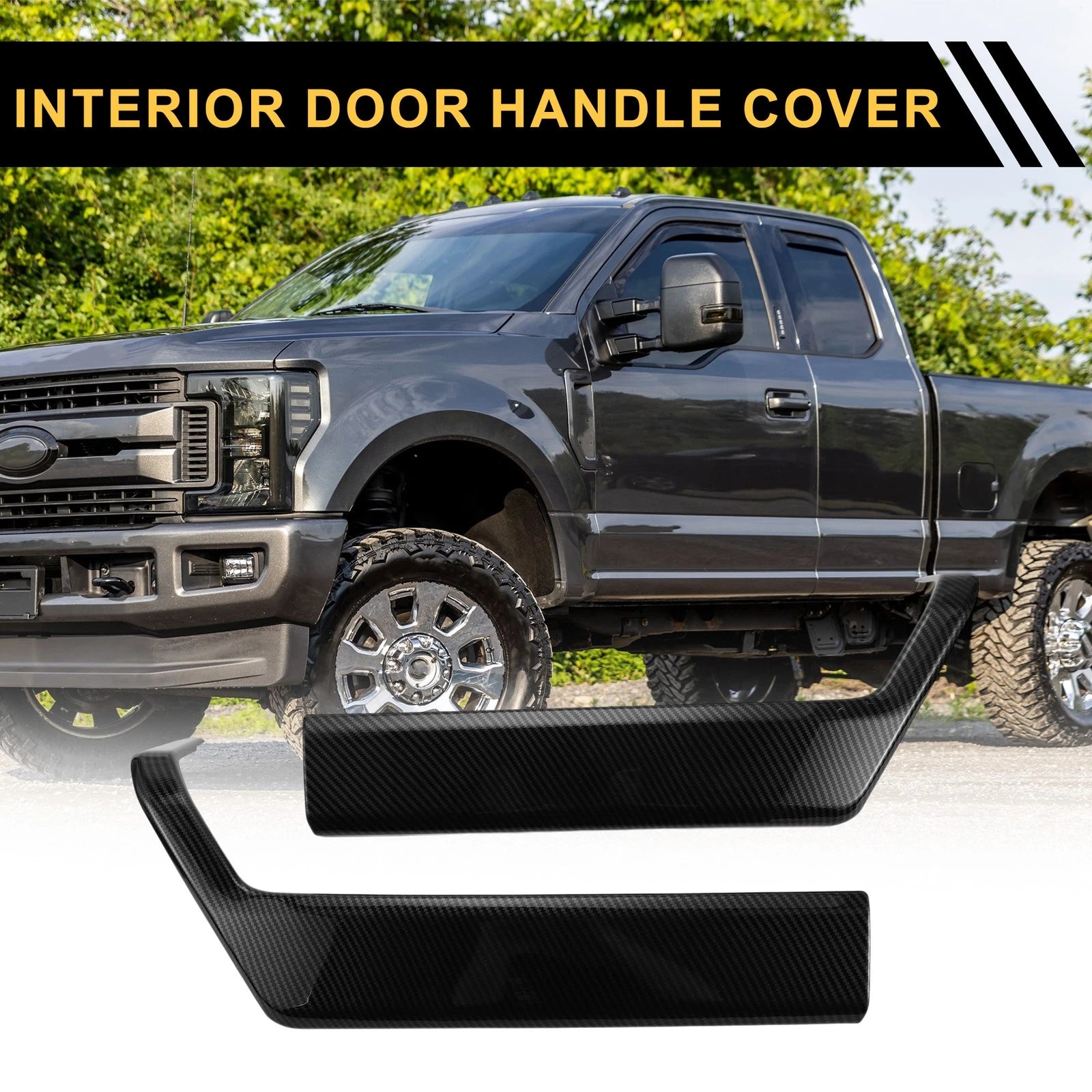 Interior Door Handle Bezel Cover Trims Replacement for Ford F-150 (2021–2024)