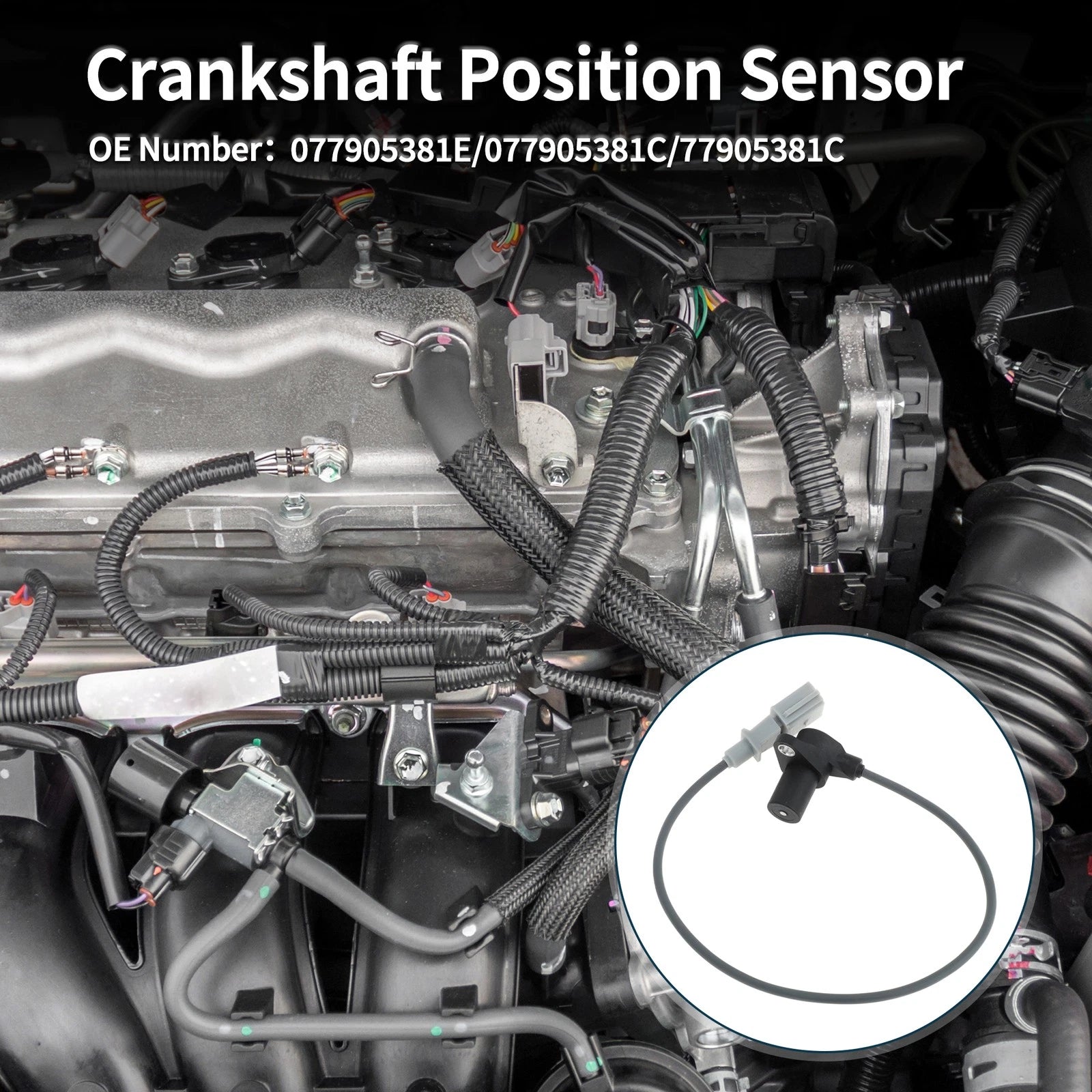 Crankshaft Position Sensor for Audi A8 3.7 1997–1999 Replacement 1PC