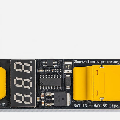 Short Circuit Protection Module for Drones with Dual Fuse, Voltage Display