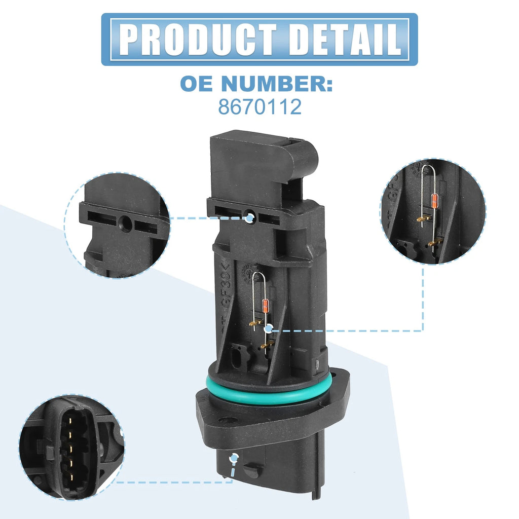 Mass Air Flow Sensor Meter No. 8670112 for Volvo S80 (1999–2006)