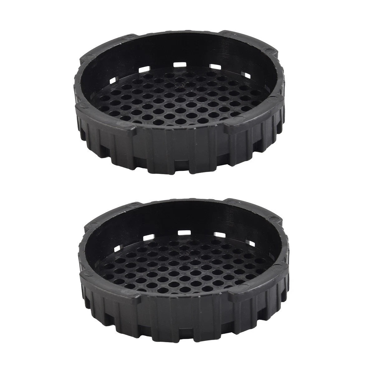 Filter Lid Cap Set of 2 for AeroPress Coffee Maker Black Rubber