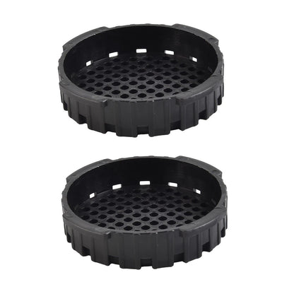 Filter Lid Cap Set of 2 for AeroPress Coffee Maker Black Rubber