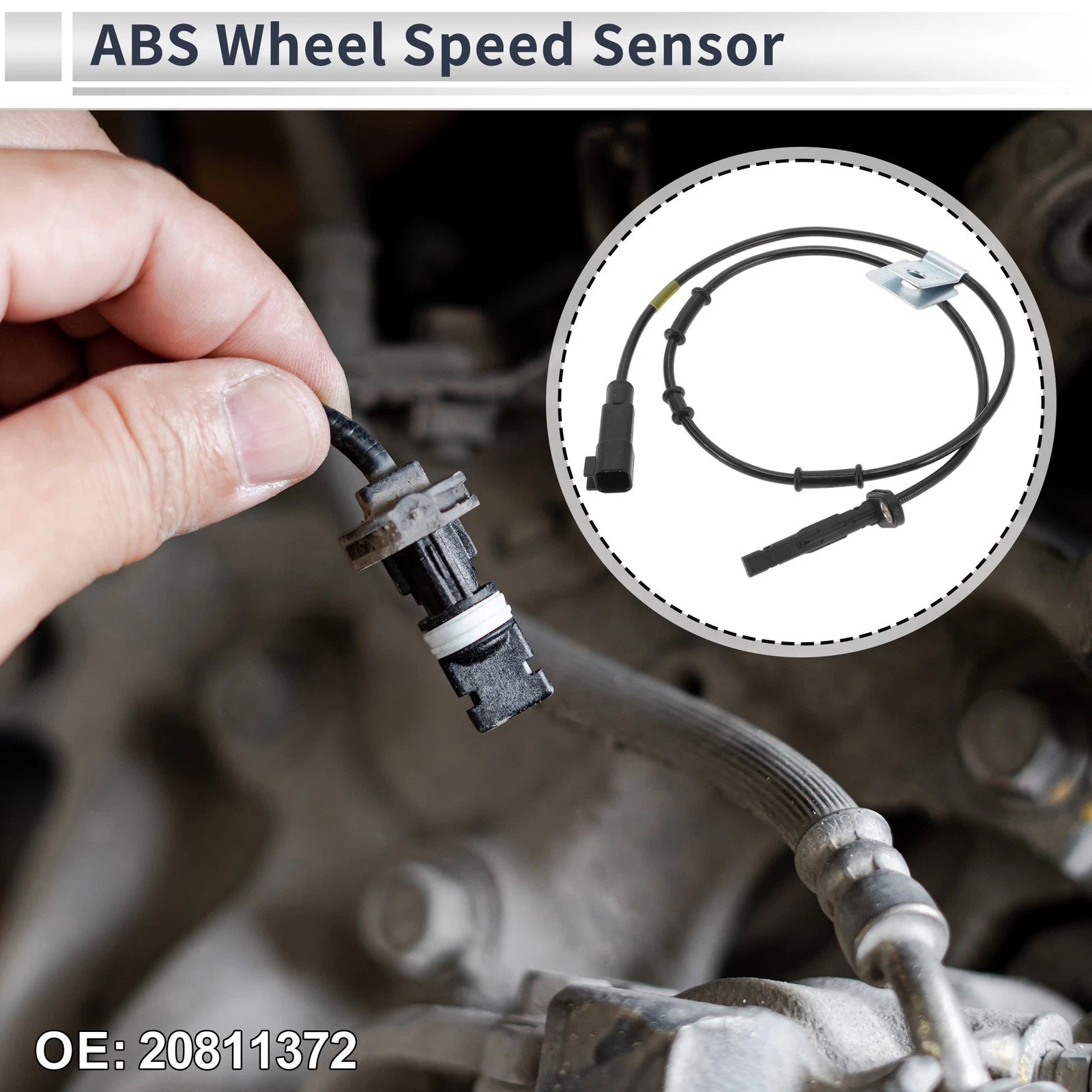 ABS Wheel Speed Sensor Front Left for Chevrolet Equinox (2010–2017)