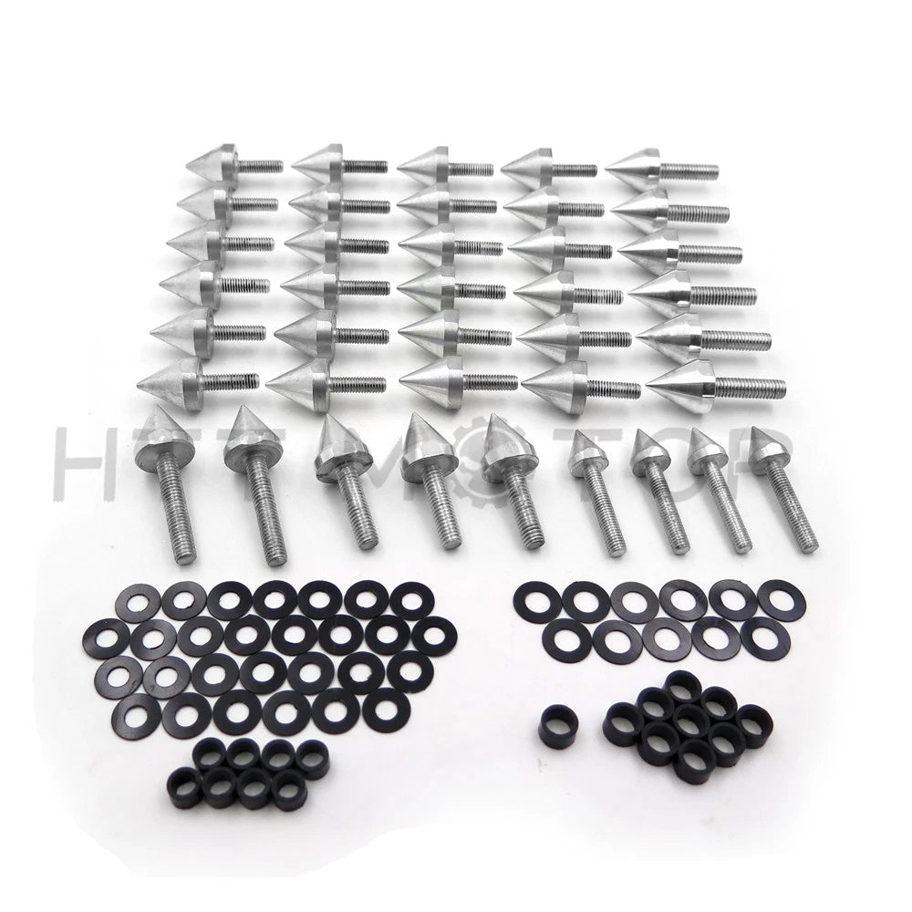 Spike Fairing Bolts Kit for Yamaha YZF R6 (2003–2007) - Silver