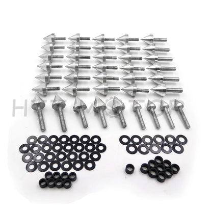 Spike Fairing Bolts Kit for Yamaha YZF R6 (2003–2007) - Silver