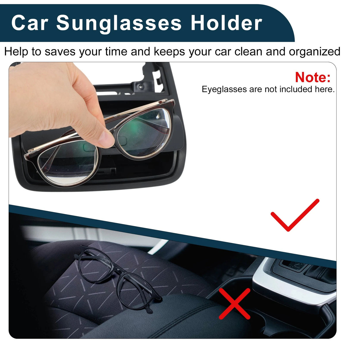 Sunglasses Case for Volkswagen Passat B6 (2005–2011) Black