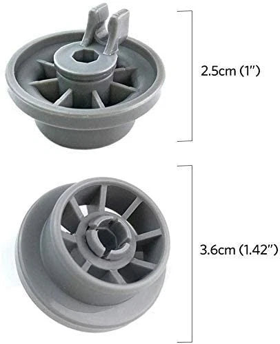8X Plastic Rollers for Bosch Neff Dishwasher Lower Basket