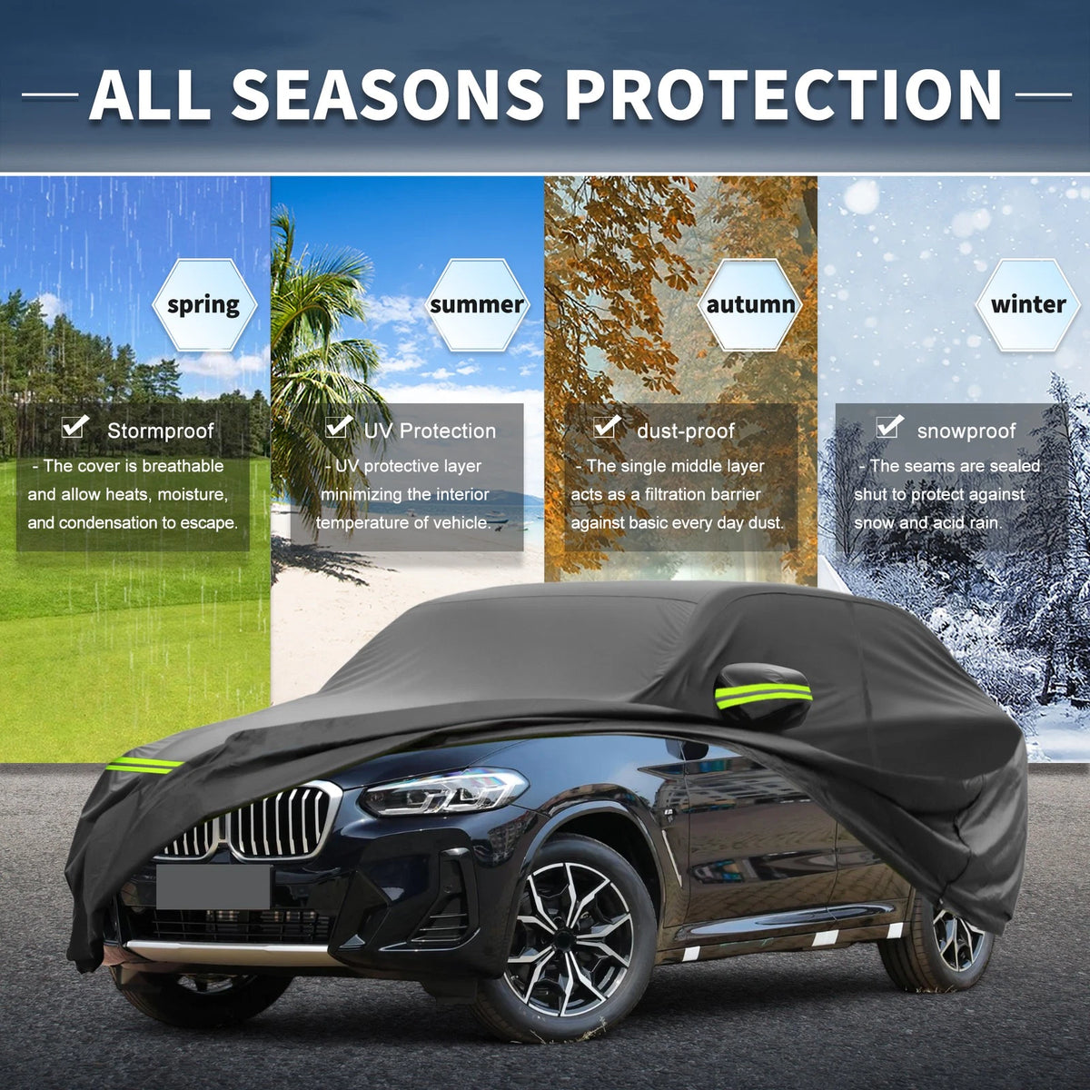Waterproof Car Cover with Zipper for BMW X3 F25 G01 (2010–2024)