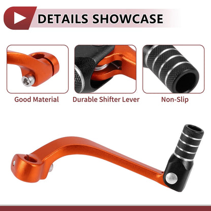 Folding Gear Shifter Lever for Honda CRF110F (2013–2018) Orange Black