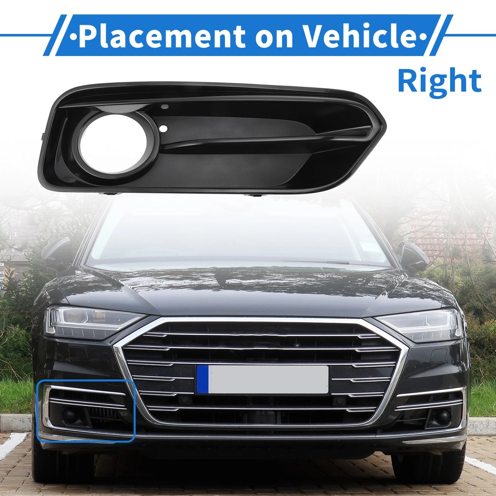Front Right Fog Light Grill Replacement for BMW 1 Series (2015–2018)