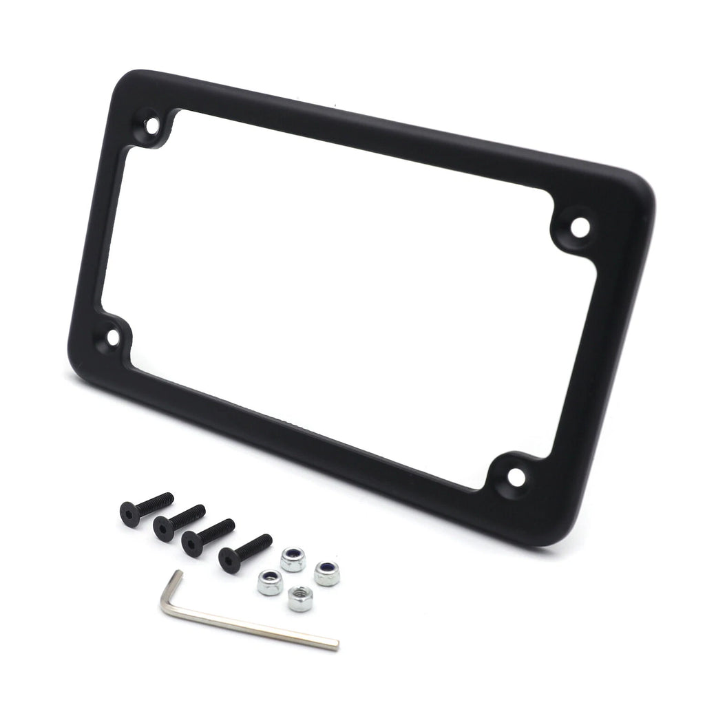 Black Motorcycle License Plate Frame for 7" x 4" Plates