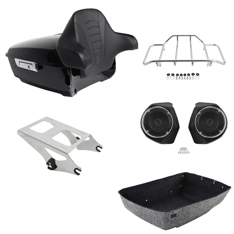 Backrest Speaker Mount Rack for Harley Touring (2014–2023)