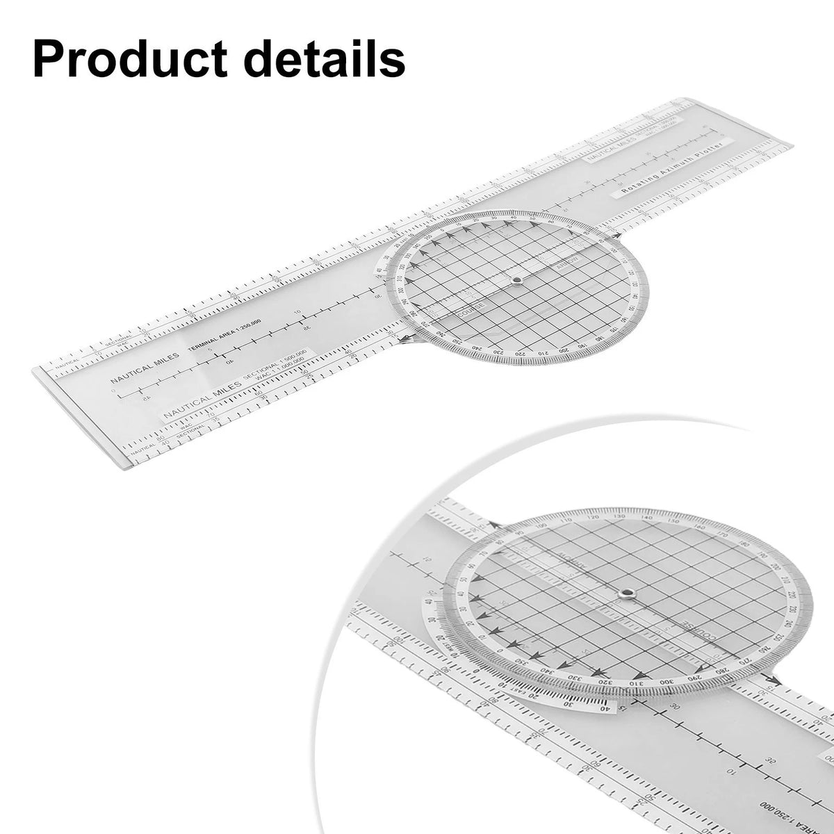 Aeronautical Slide Rule with Detailed Maps and Terminal Area Information