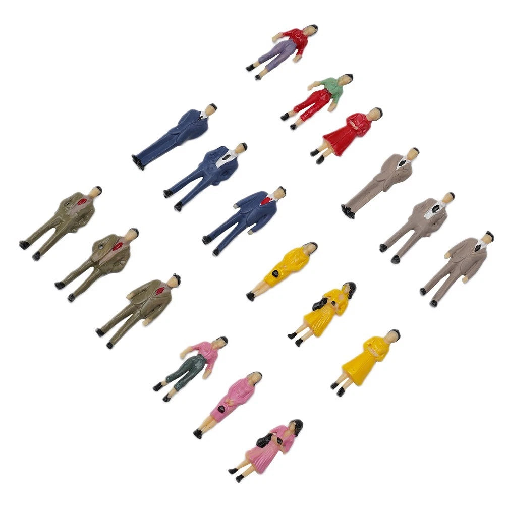 Set of 4 Painted Figures for Sand Table Decoration