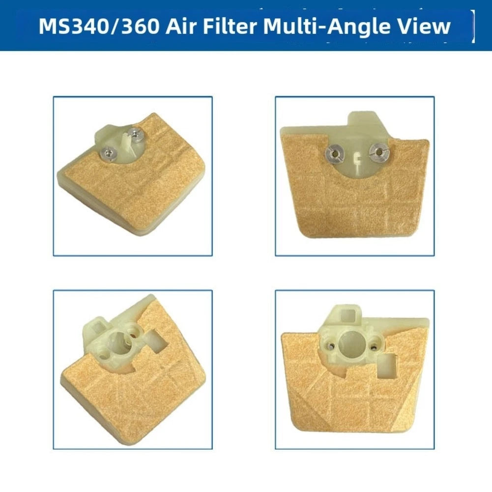 2 Piece Air Filter Set for MS340 MS360 (034 036) Chainsaws ABS Nylon
