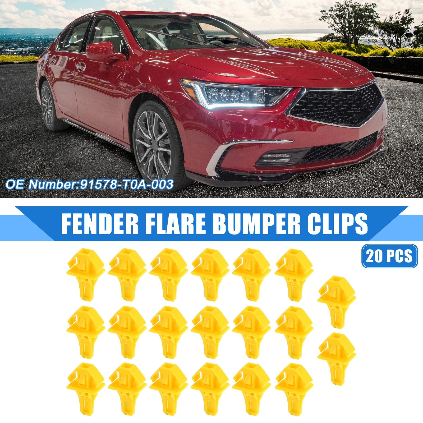 Fender Flare Bumper Clip Replacement Set for Honda CRV 2.4L (2012–2014)