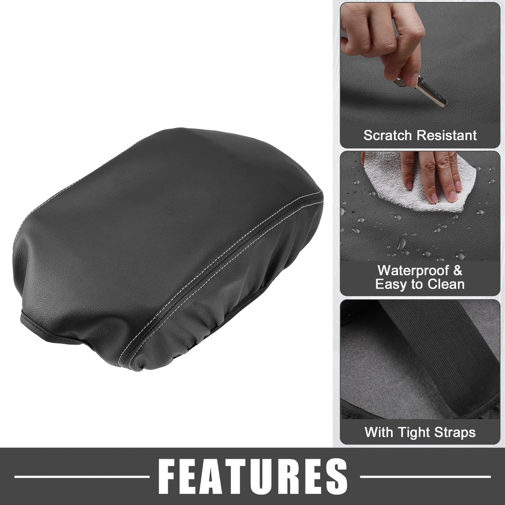 Center Console Seat Armrest Cover for Dodge Charger 2011–2023 Black Gray