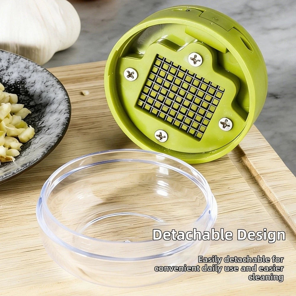 Garlic Crusher with Stainless Steel Blades, Detachable Design, 7x5.8cm