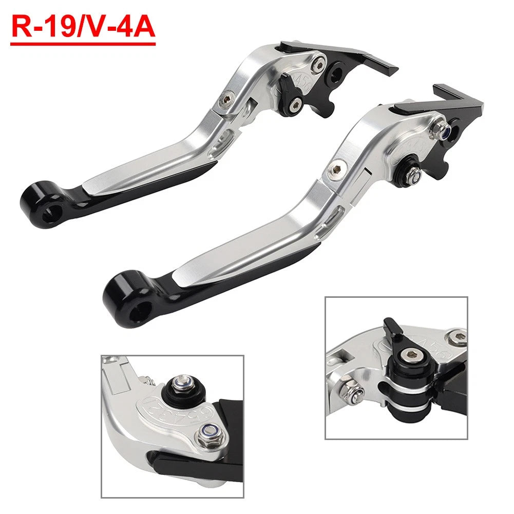 CNC Folding Extendable Brake Clutch Levers for Yamaha YZF R1 (2009–2014) Silver