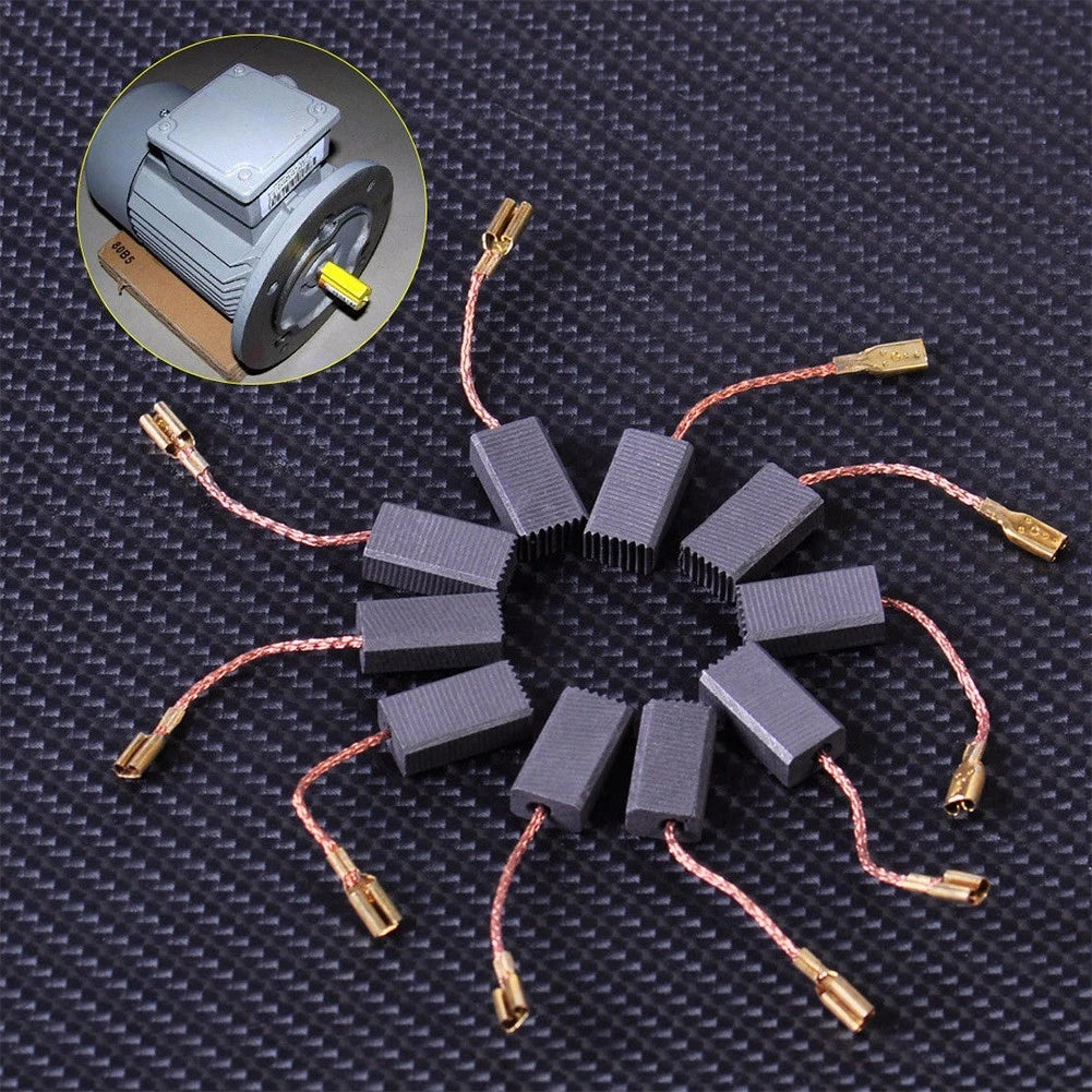 Replacement Motor Carbon Brushes for Electric Drill Angle Grinder (Pack of 10)