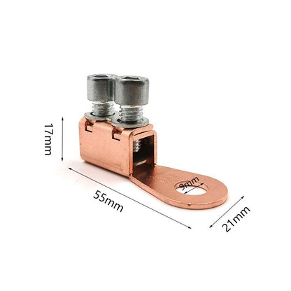 Copper Wire Terminal Brass Cable Lug for Dual Wire Connections