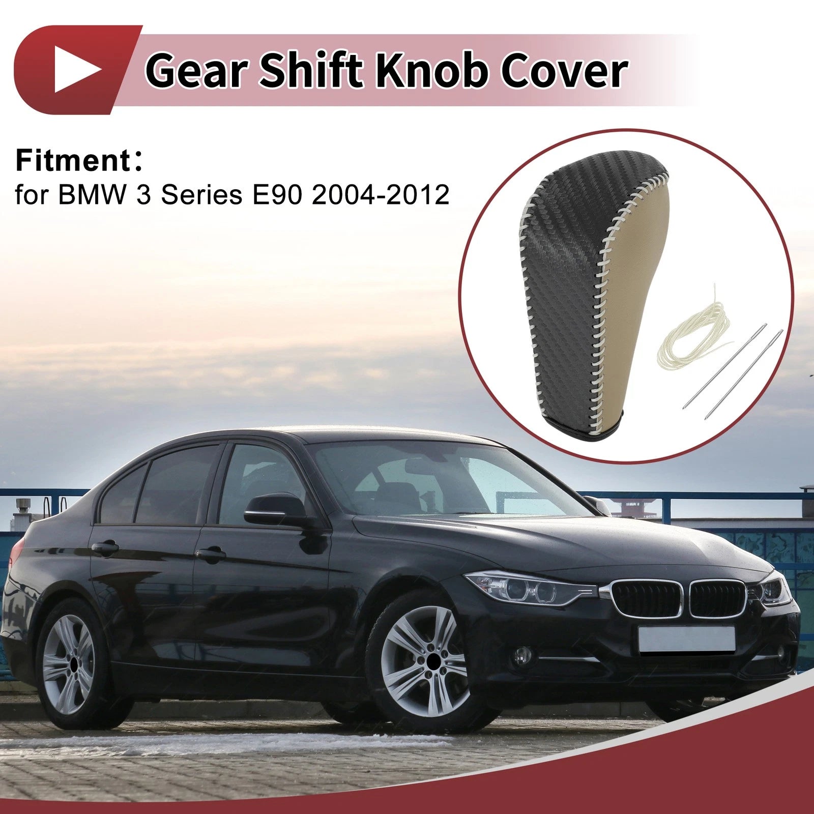 Gear Shift Knob Cover Replacement for BMW 3 Series E90 (2004–2012)