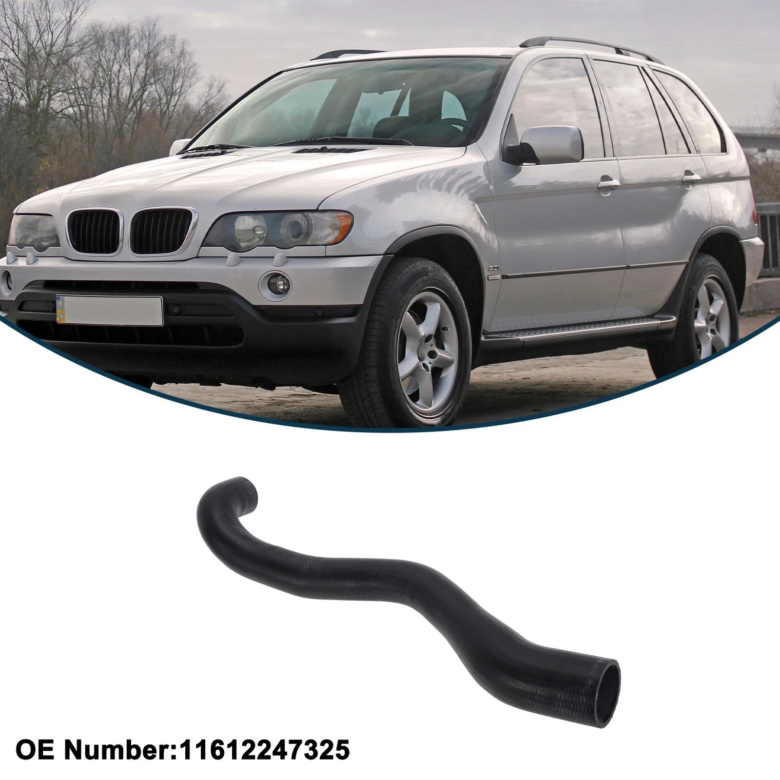 Radiator Hose Replacement for BMW 3 Series E46 (1998–2005) Intake Black