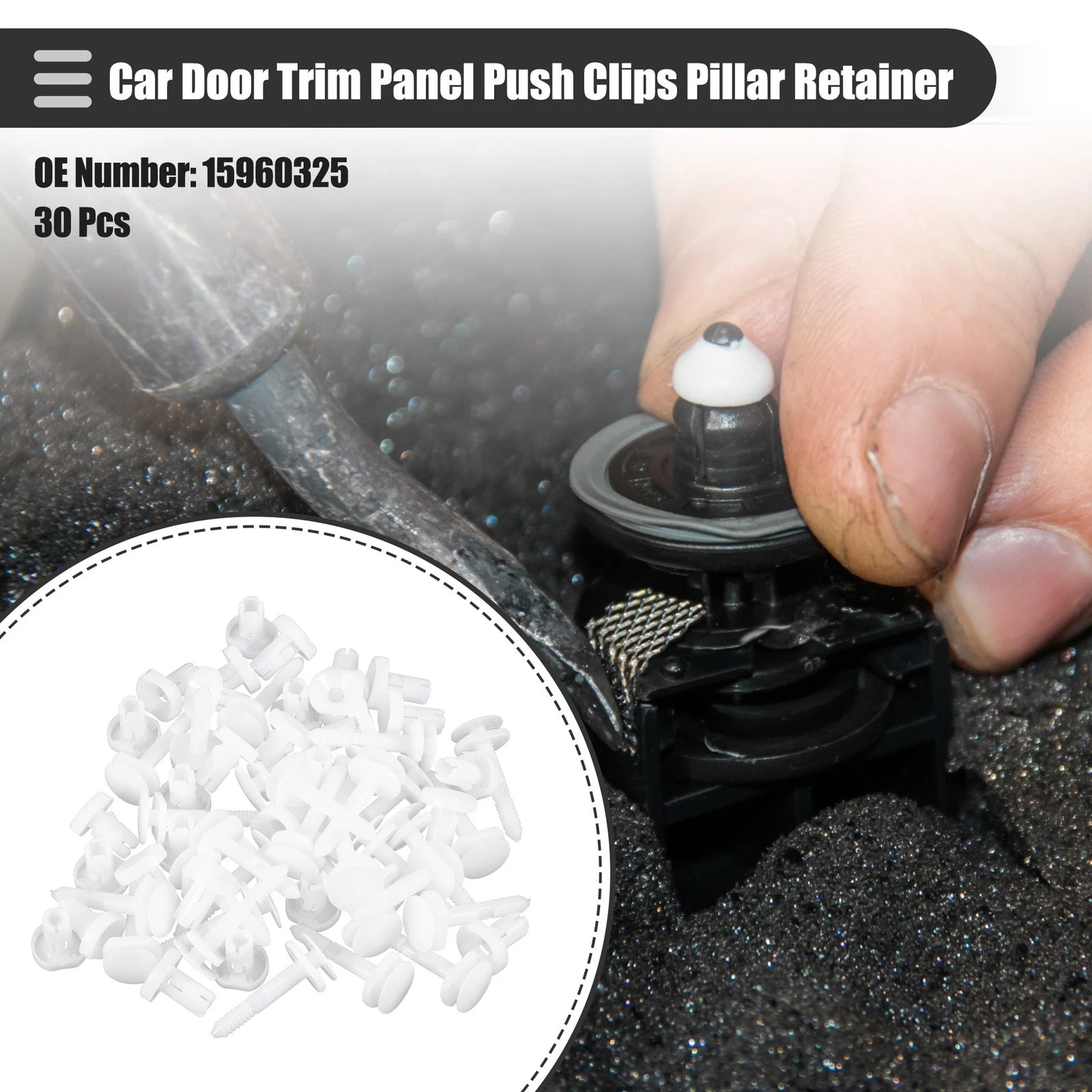 Door Trim Panel Push Clips 30 Piece Replacement for Chevrolet C2500 (1990–1999)