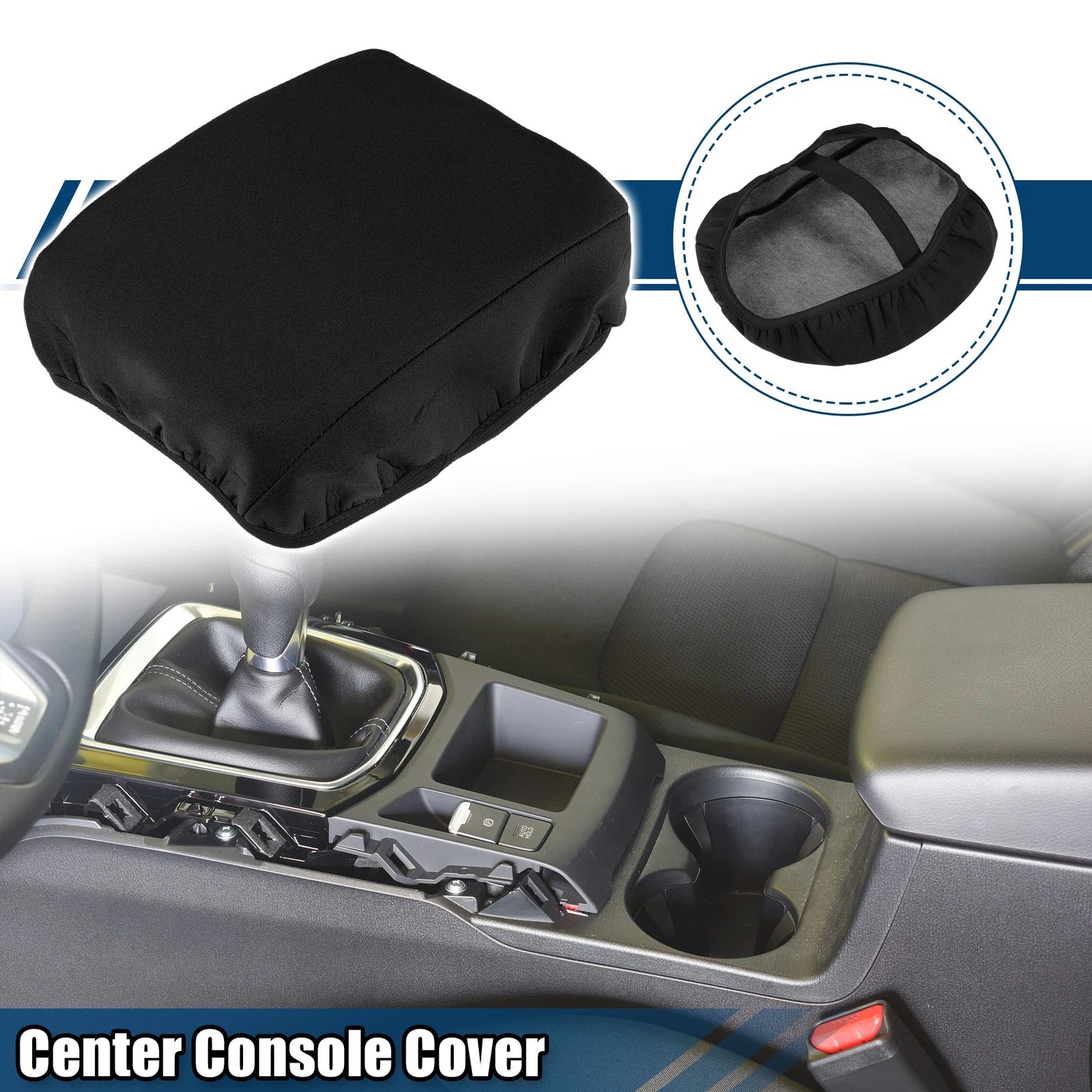 Center Console Armrest Cover Neoprene for Honda CR-V 2017-2022 Black