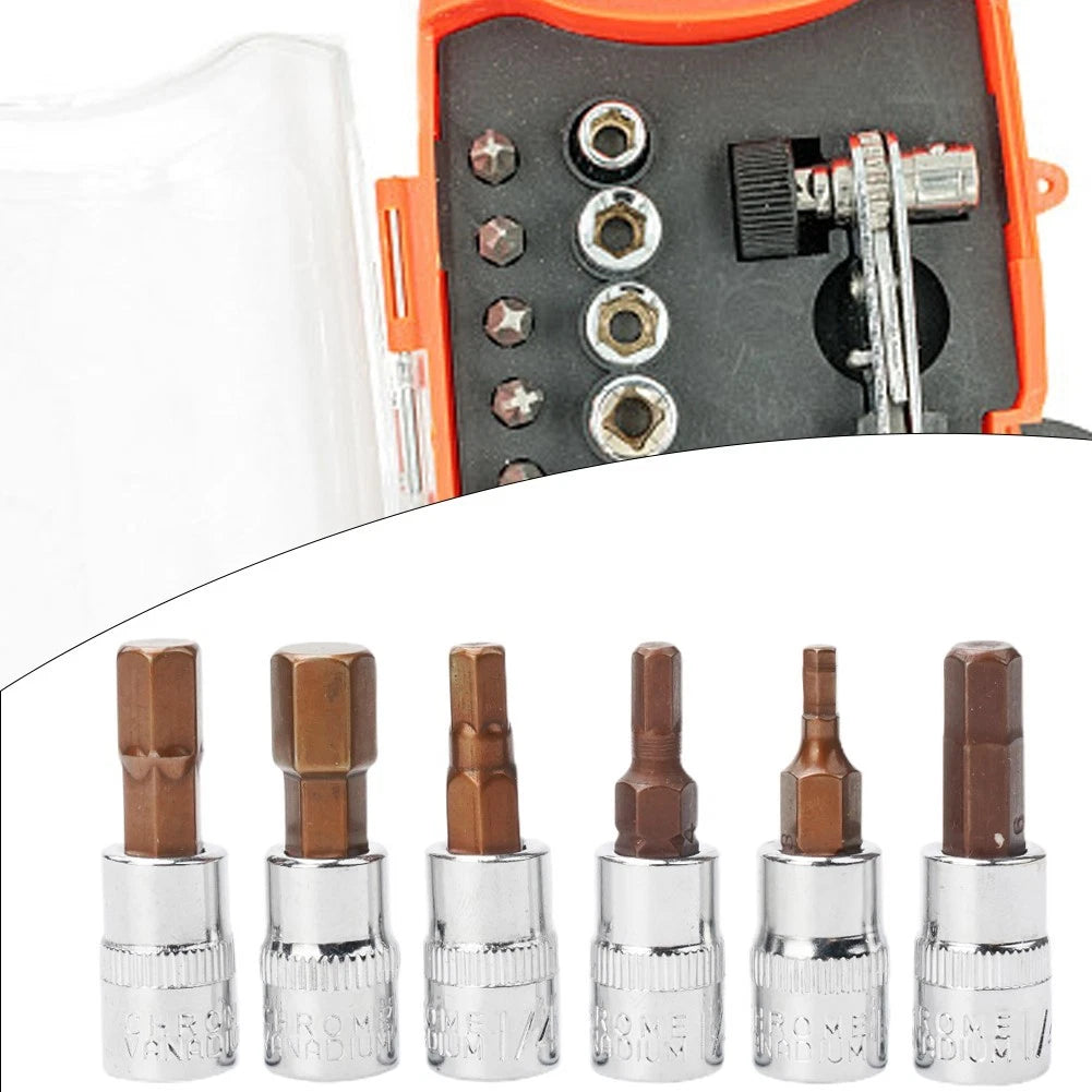 Set of 6 Hex Screwdriver Bits H3-H8 for Workshop Equipment