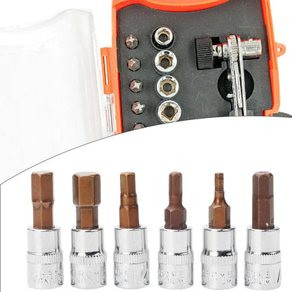 Set of 6 Hex Screwdriver Bits H3-H8 for Workshop Equipment