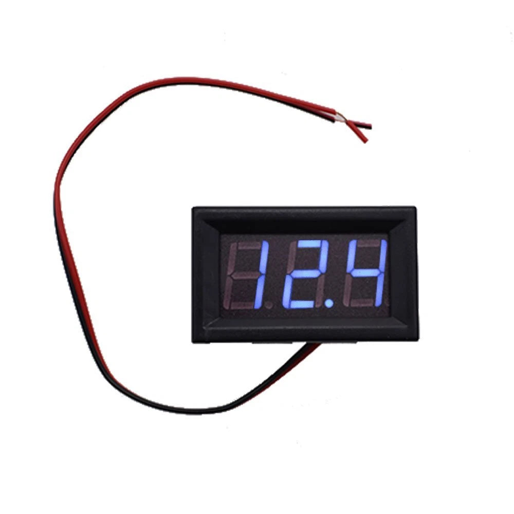 3X 4.5-30V DC Blue LED Digital Display Voltage Meter for Motorcycle