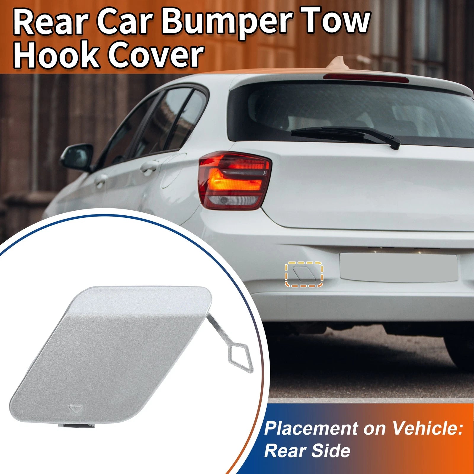 1 Pcs Rear Tow Hook Cover Replacement for BMW 1 Series (2013–2019)