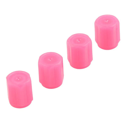 Set of 4 Tire Valve Covers for ABS Car (Luminous Pink)