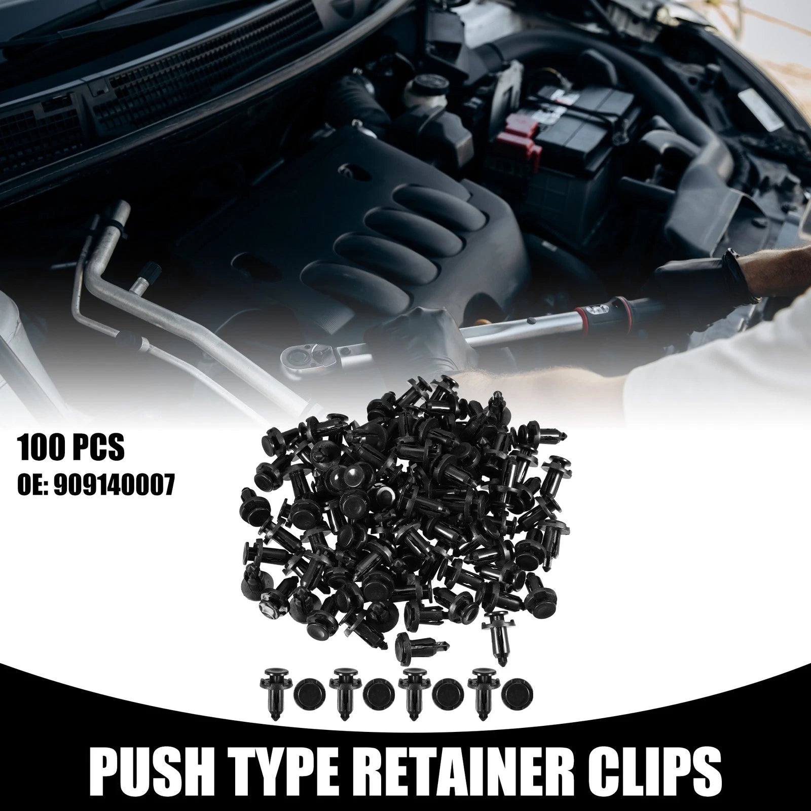 Push Type Retainer Clips 100 Pc Replacement for Subaru Ascent (2019–2022)