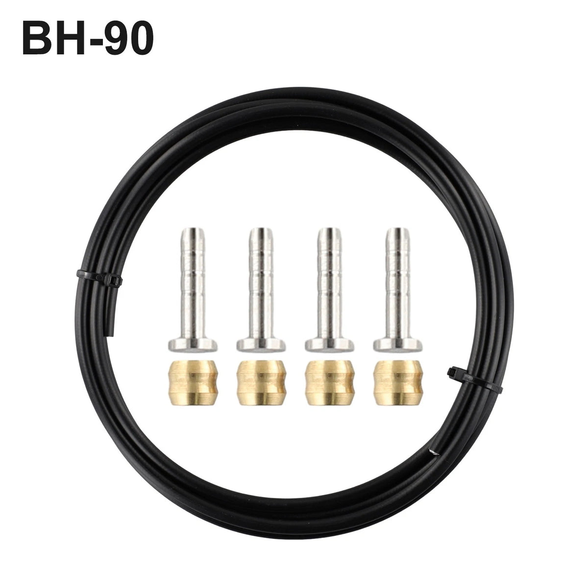 2X Bike Brake Hose Set 5m BH59 BH90 with Olive and Connector Insert