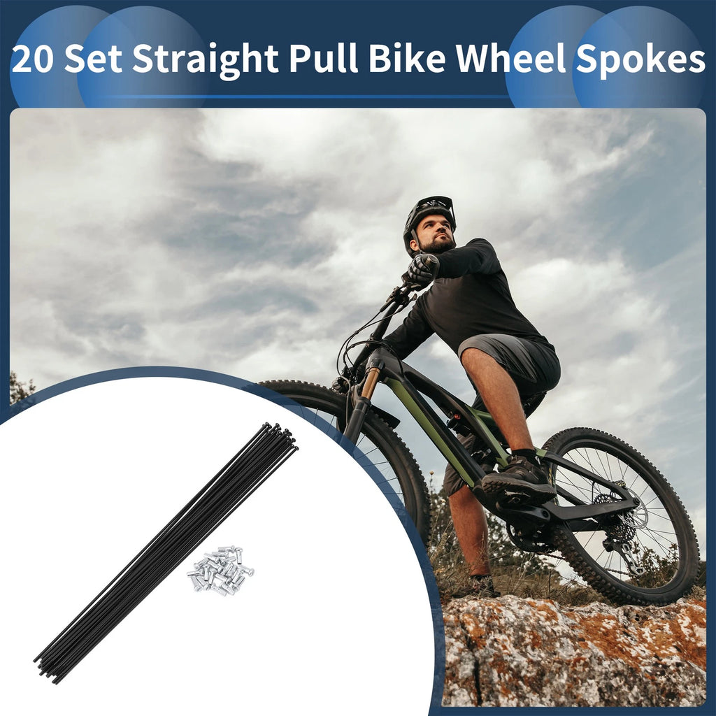 Bicycle Spokes 14G Straight Pull 267mm for 20 Inch Wheel (—)