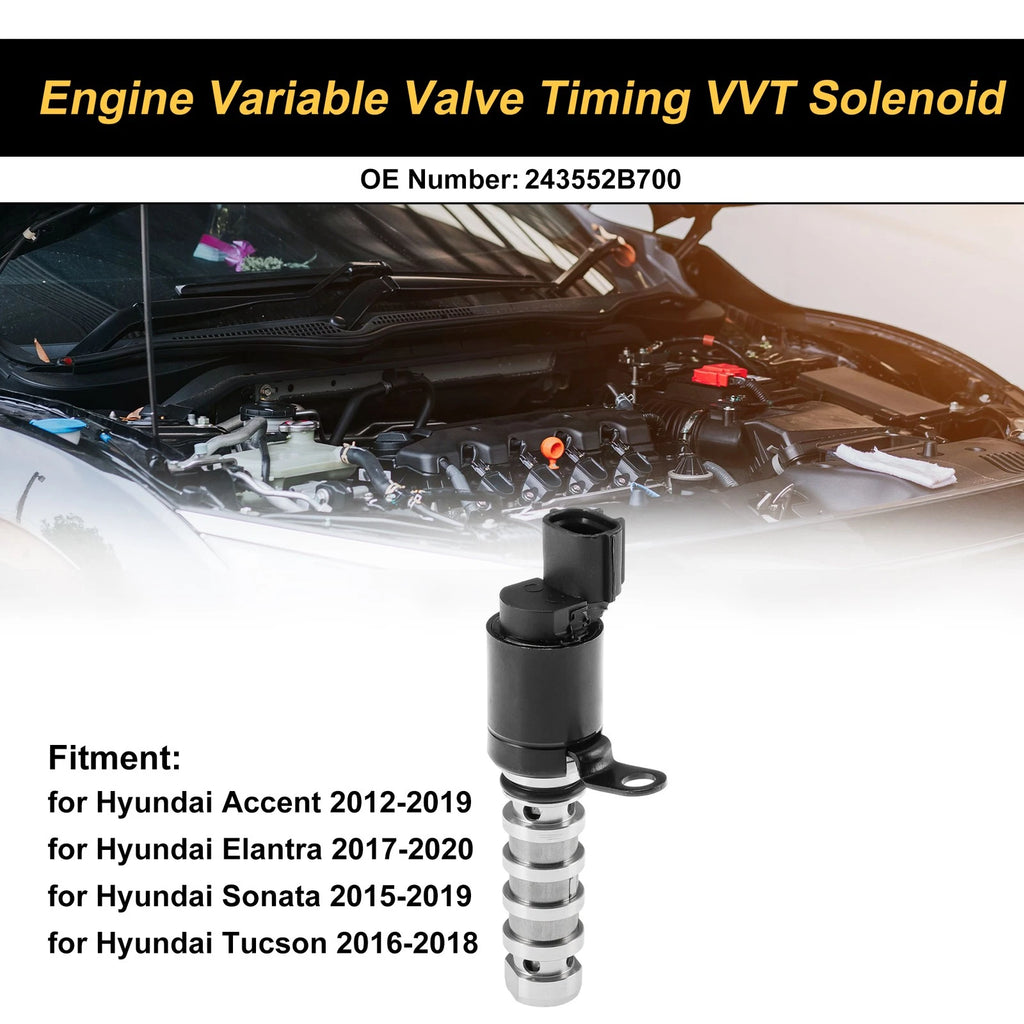 Engine Variable Valve Timing VVT Solenoid Replacement for Hyundai Accent (2012–2019)